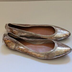 Great condition FRYE women's metallic Regina Ballet Flats Size 10